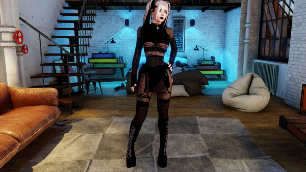 Black & Pink outfit view 3