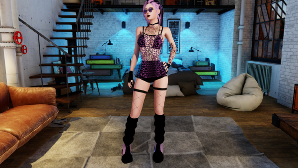 Black & Purple outfit view 5