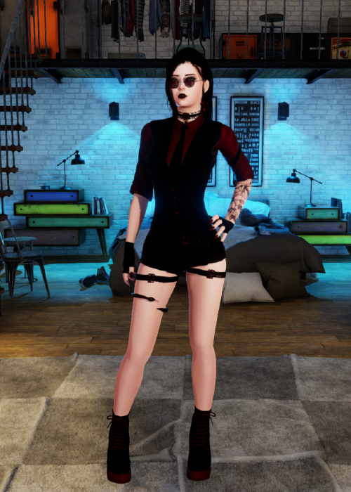 Preview of Black and Red outfit