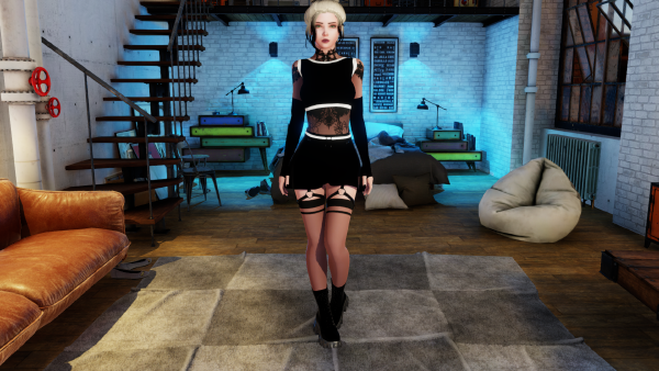 Blonde outfit view 3