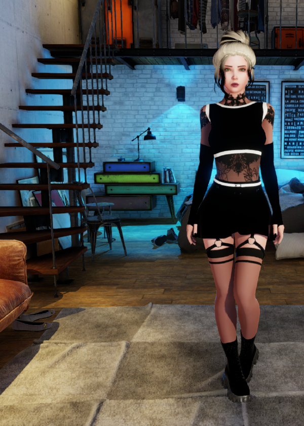 Blonde outfit view 3