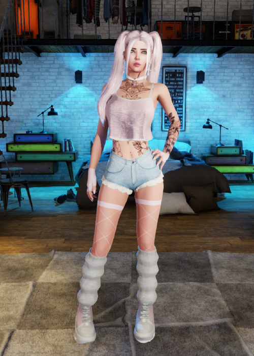 Preview of Pink & White outfit
