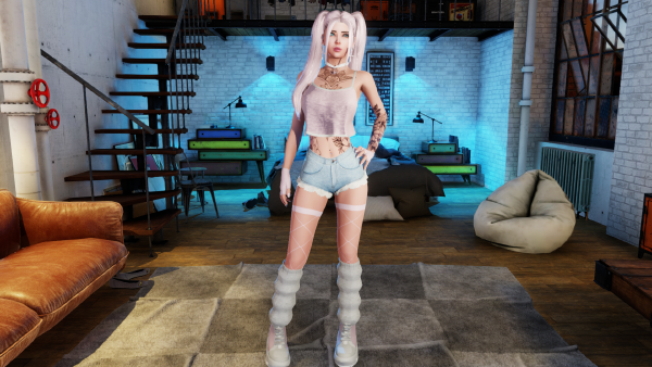 Pink & White outfit view 1