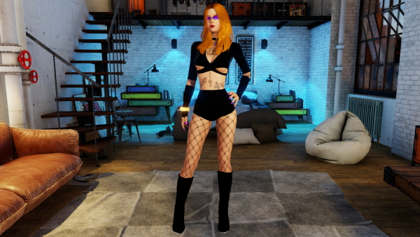 Redhead outfit view 1