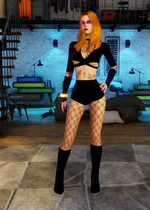 Redhead outfit view 1